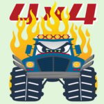 Planse de colorat Monster Trucks